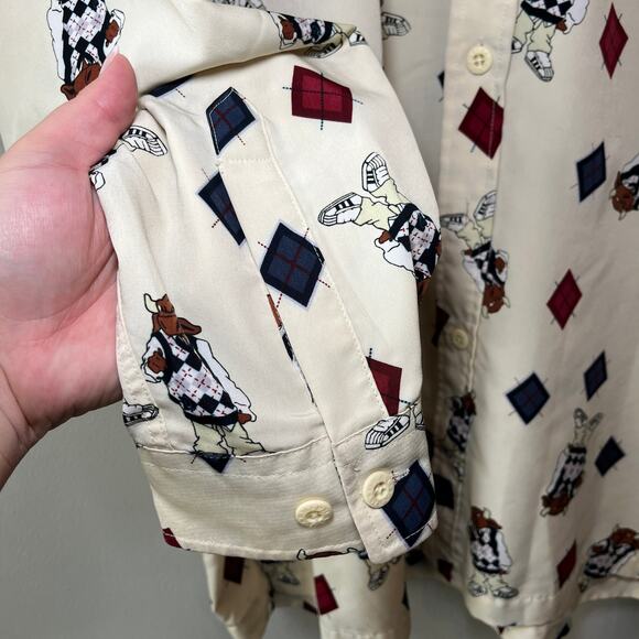 Vintage Y2K Phat Farm Men's Bull Print Long Sleeve Button Shirt Size X-Large - Picture 4 of 8